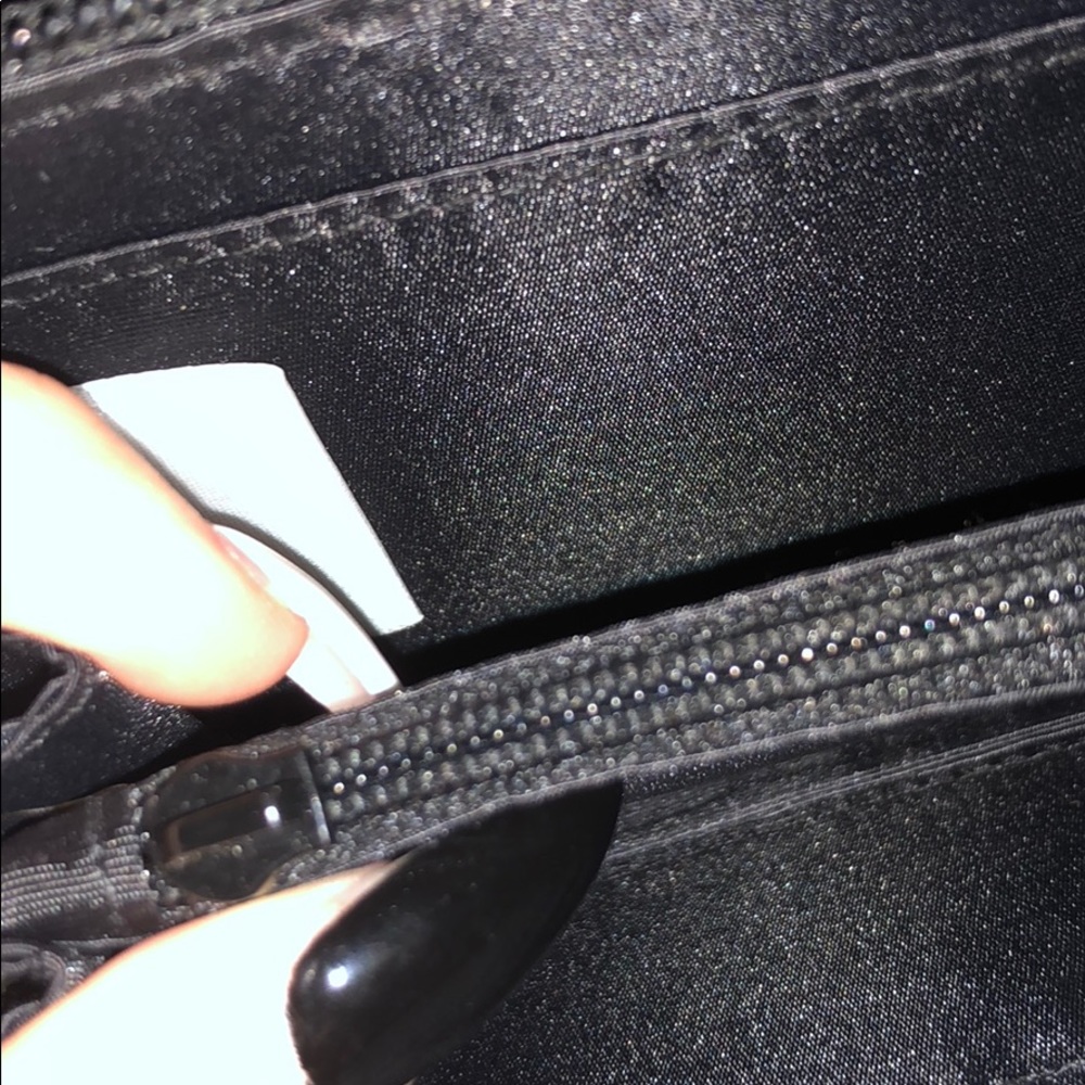 5/$25✨Harrods Black Quilted & Sequin Wallet - Picture 6 of 8